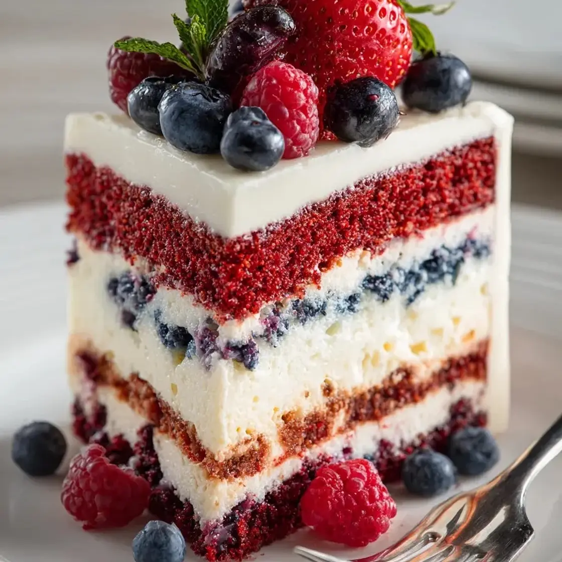 Summer Berry Poke Cake