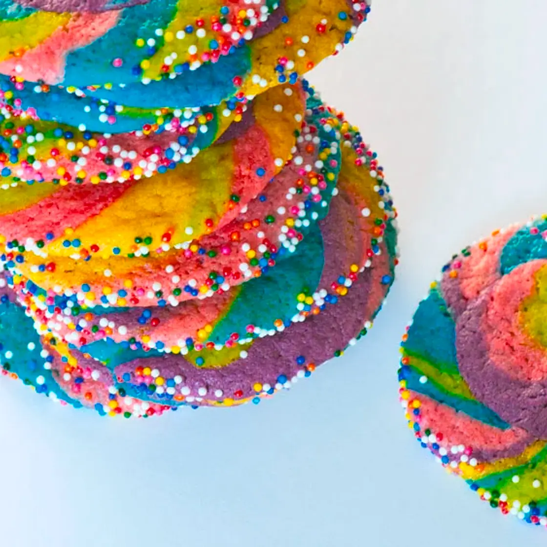 Rainbow Pinwheel Cookies