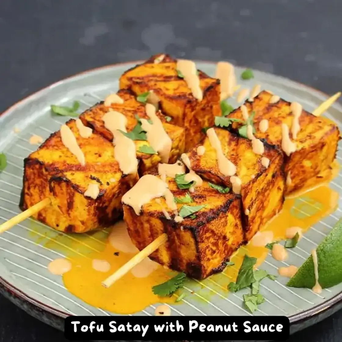 The Best Tofu Satay with Peanut Sauce