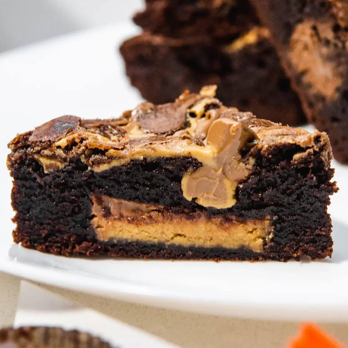 Swirled Peanut Butter Cup Brownies