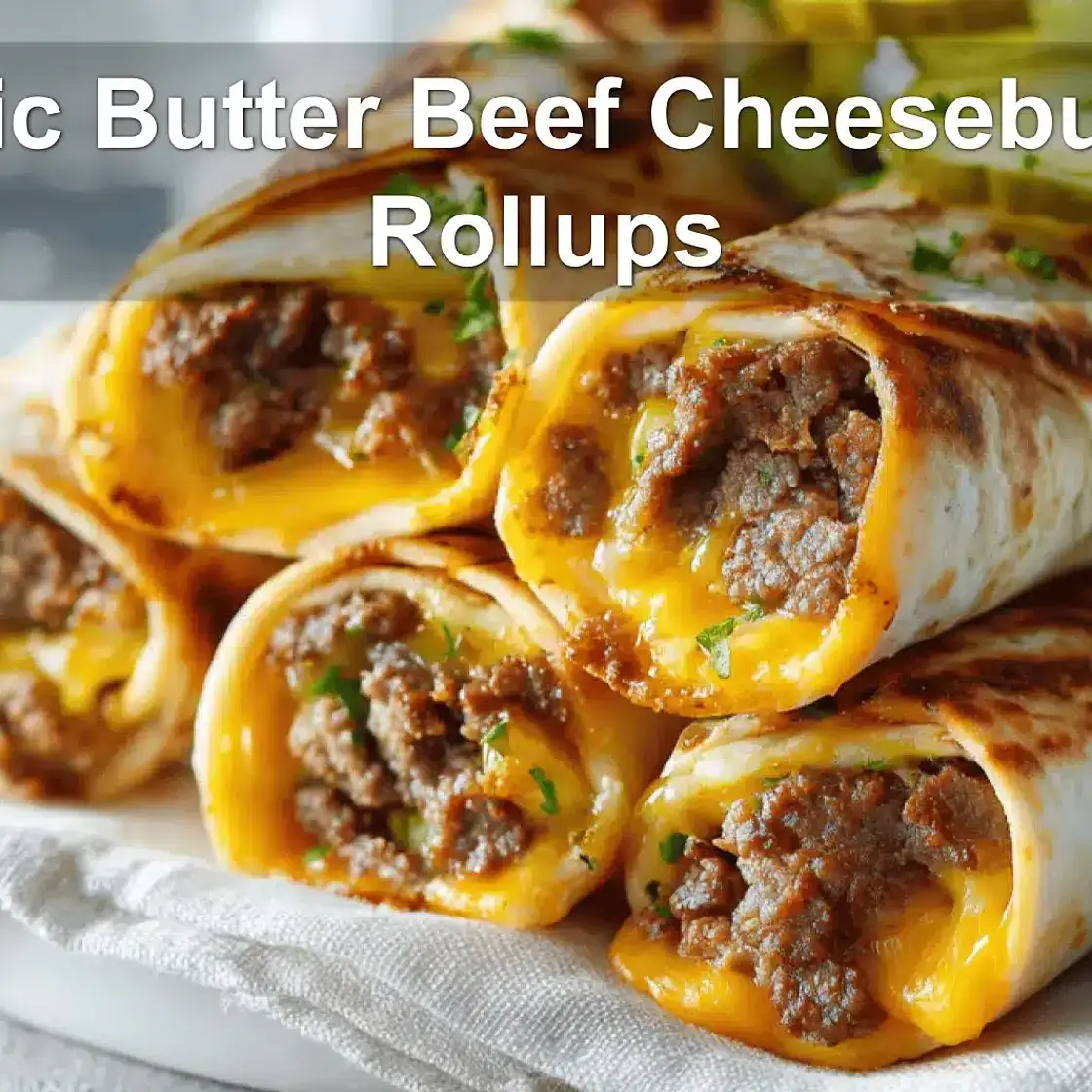 Garlic Butter Beef Cheeseburger Rollups