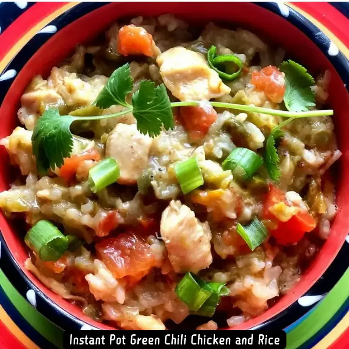 Instant Pot Green Chili Chicken and Rice Recipe