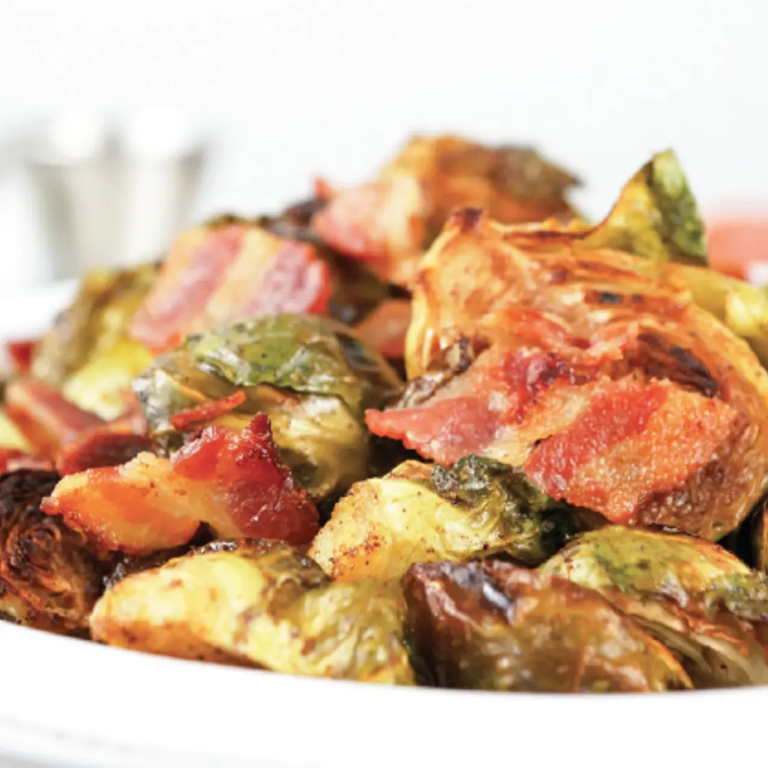 Roasted Brussels with Bacon and Cinnamon