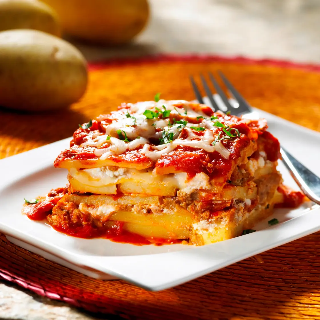 Quick & Healthy Guiltless Potato Lasagna