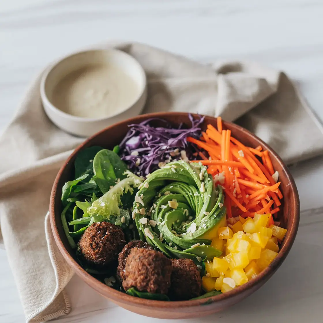 Rainbow Falafel Salad Bowl
