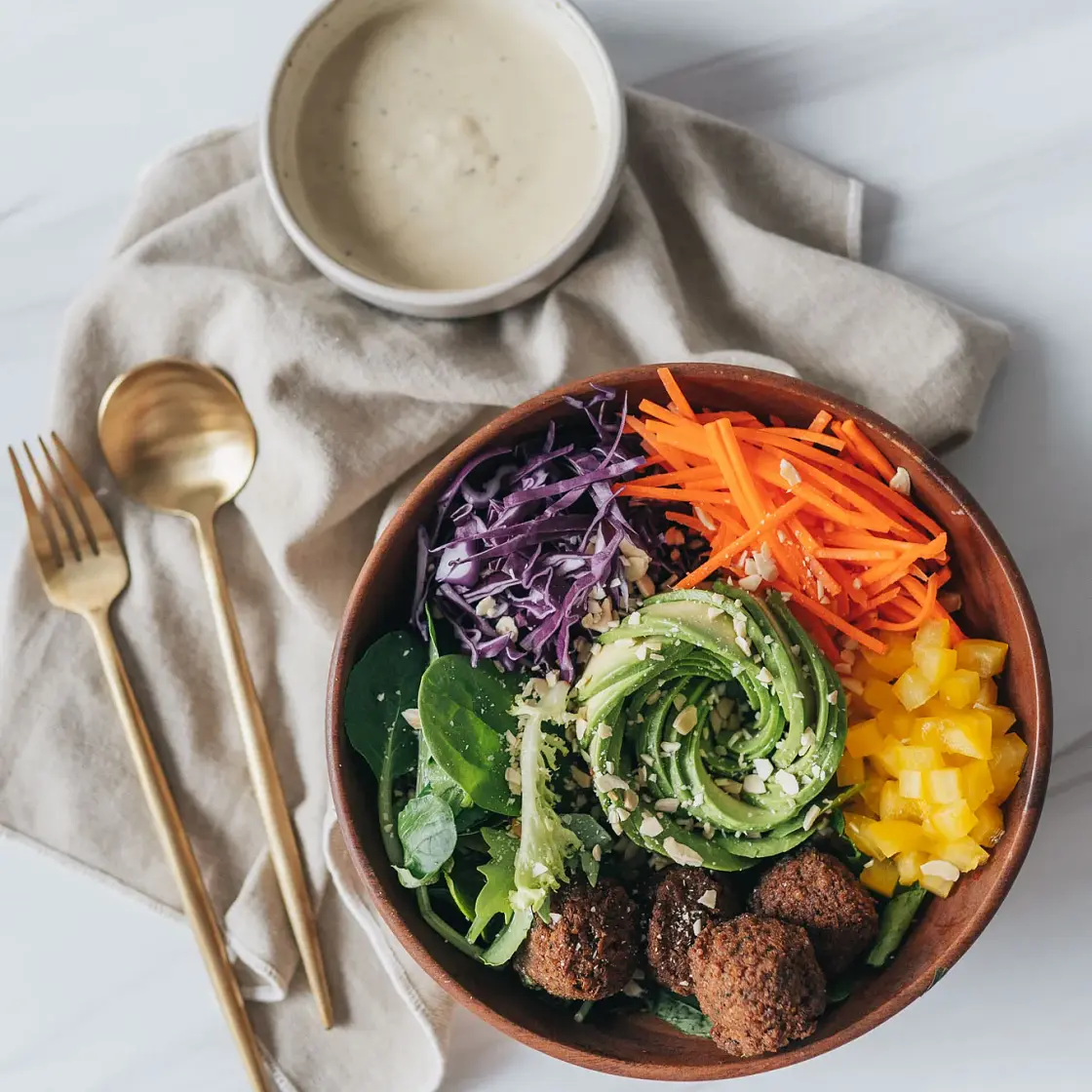 Rainbow Falafel Salad Bowl
