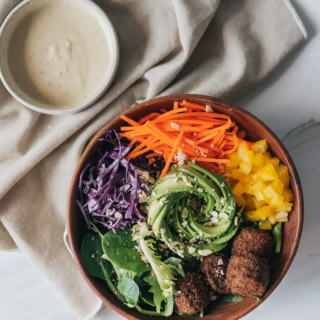 Rainbow Falafel Salad Bowl