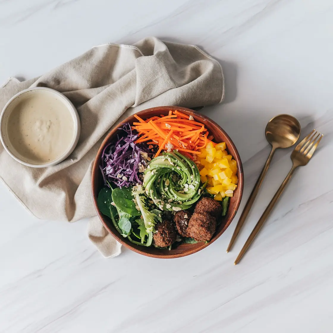 Rainbow Falafel Salad Bowl