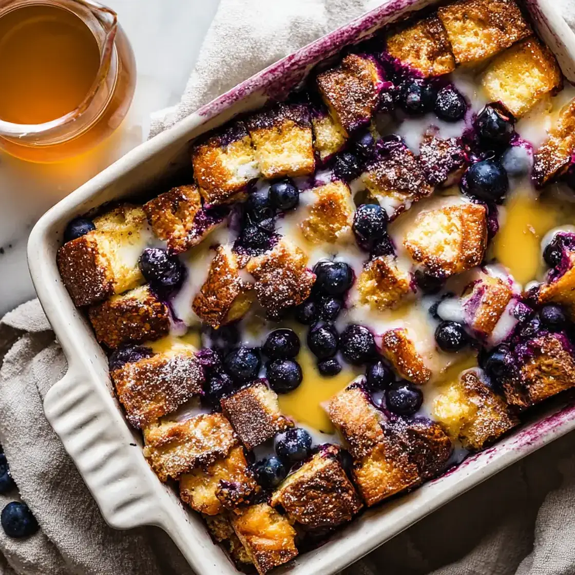 Overnight Blueberry French Toast Casserole