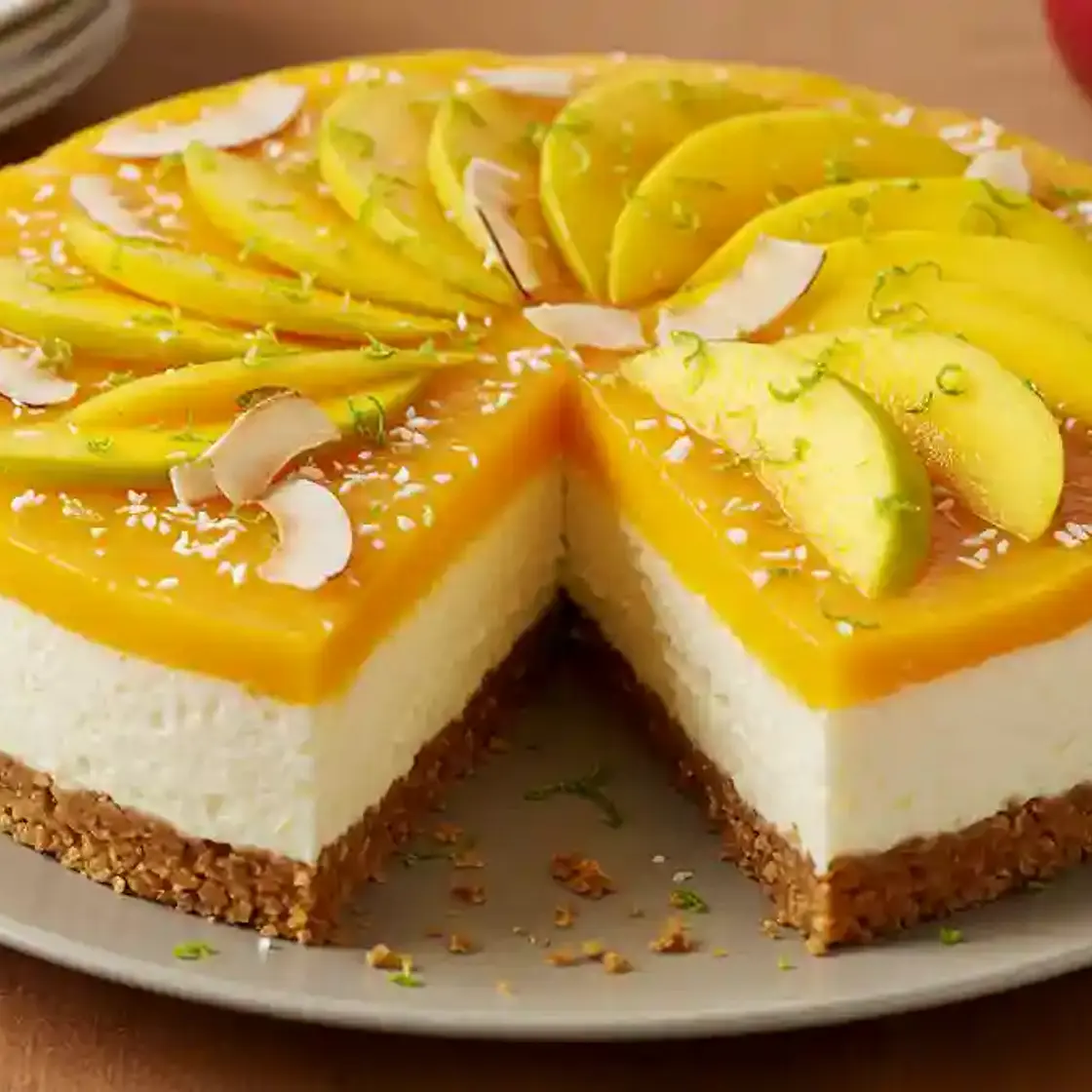 Mango Coconut Cheesecake