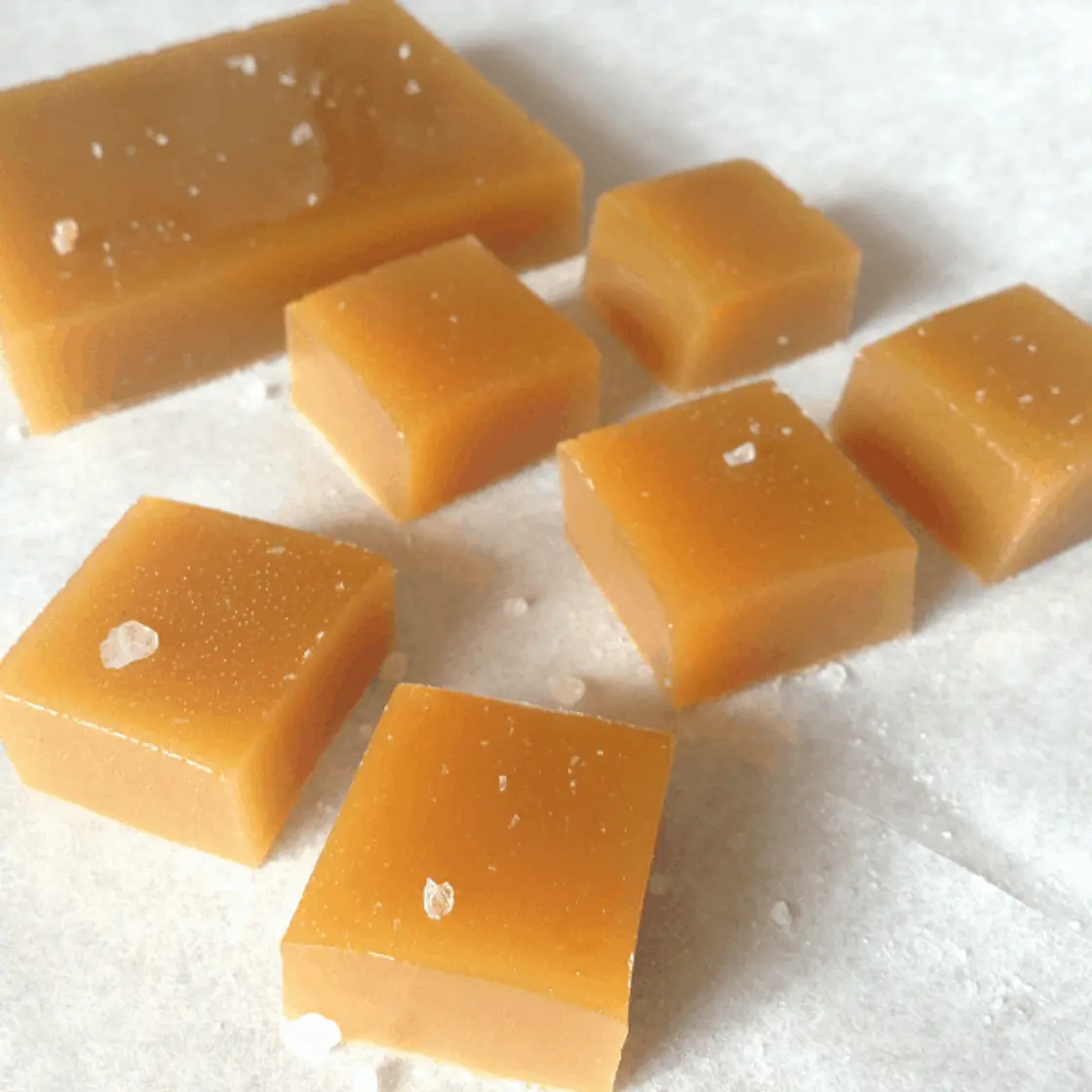 Salted Maple Honey Caramels {NO corn syrup}