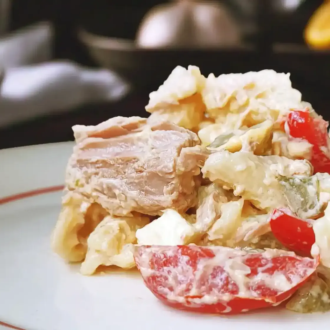 Easy Tuna Salad Pasta with Mayo