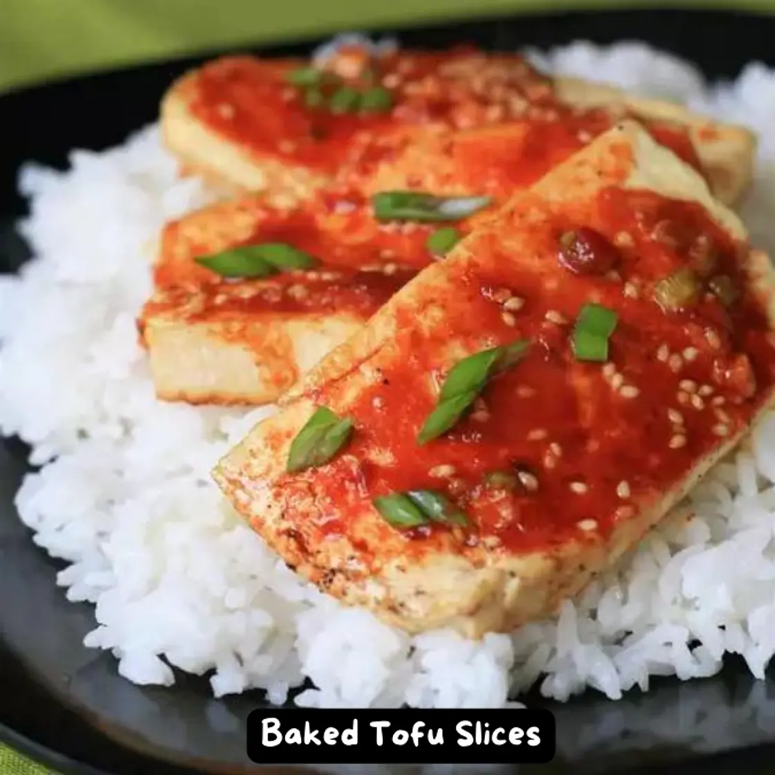 Baked Tofu Slices Recipe with Spicy Soy Sauce