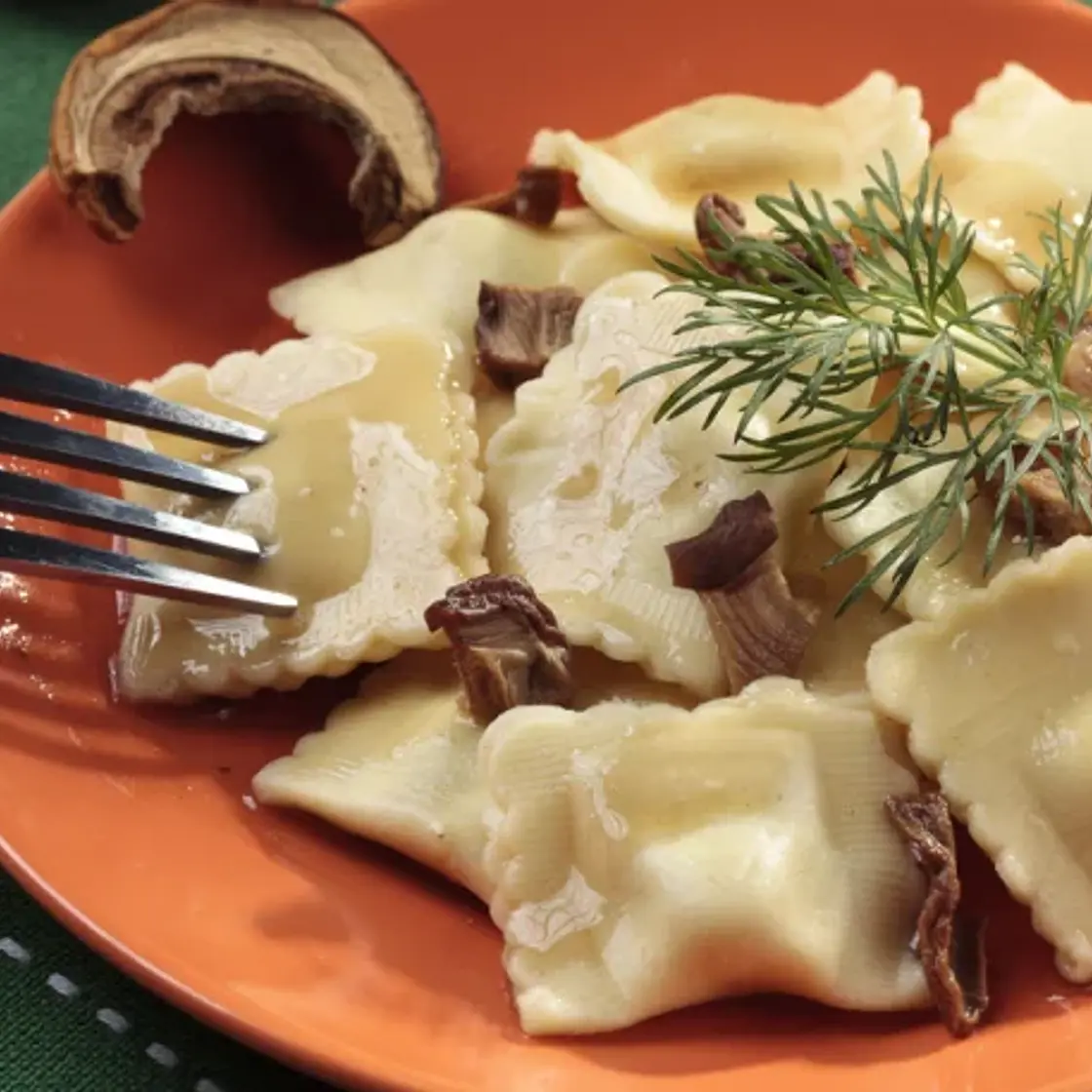 Raviolis champignons et ricotta