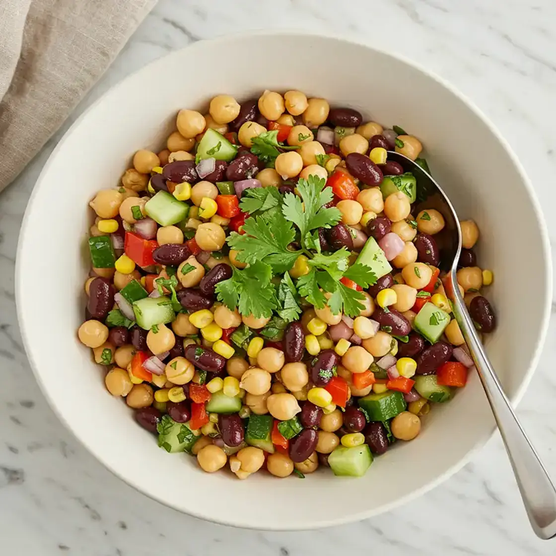 High-Protein Vegan Dense Bean Salad