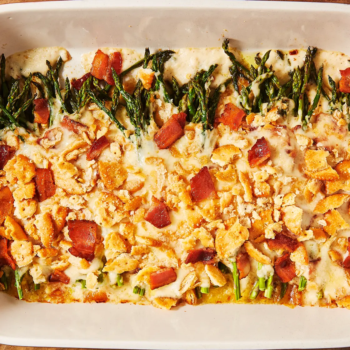 Cheesy Bacon-Asparagus Casserole