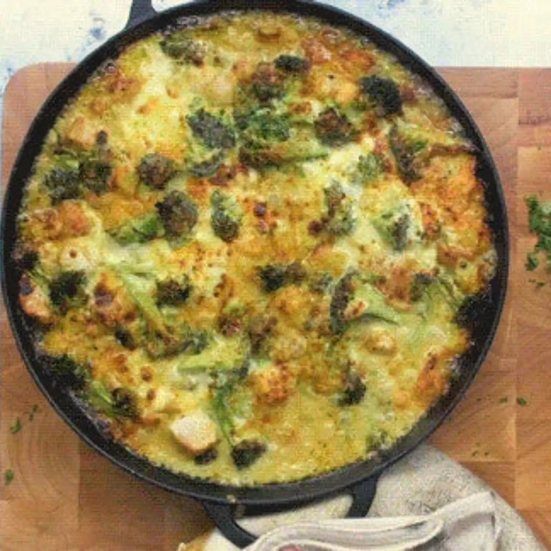 Broccoli, Chicken, Cheddar and Curry Casserole
