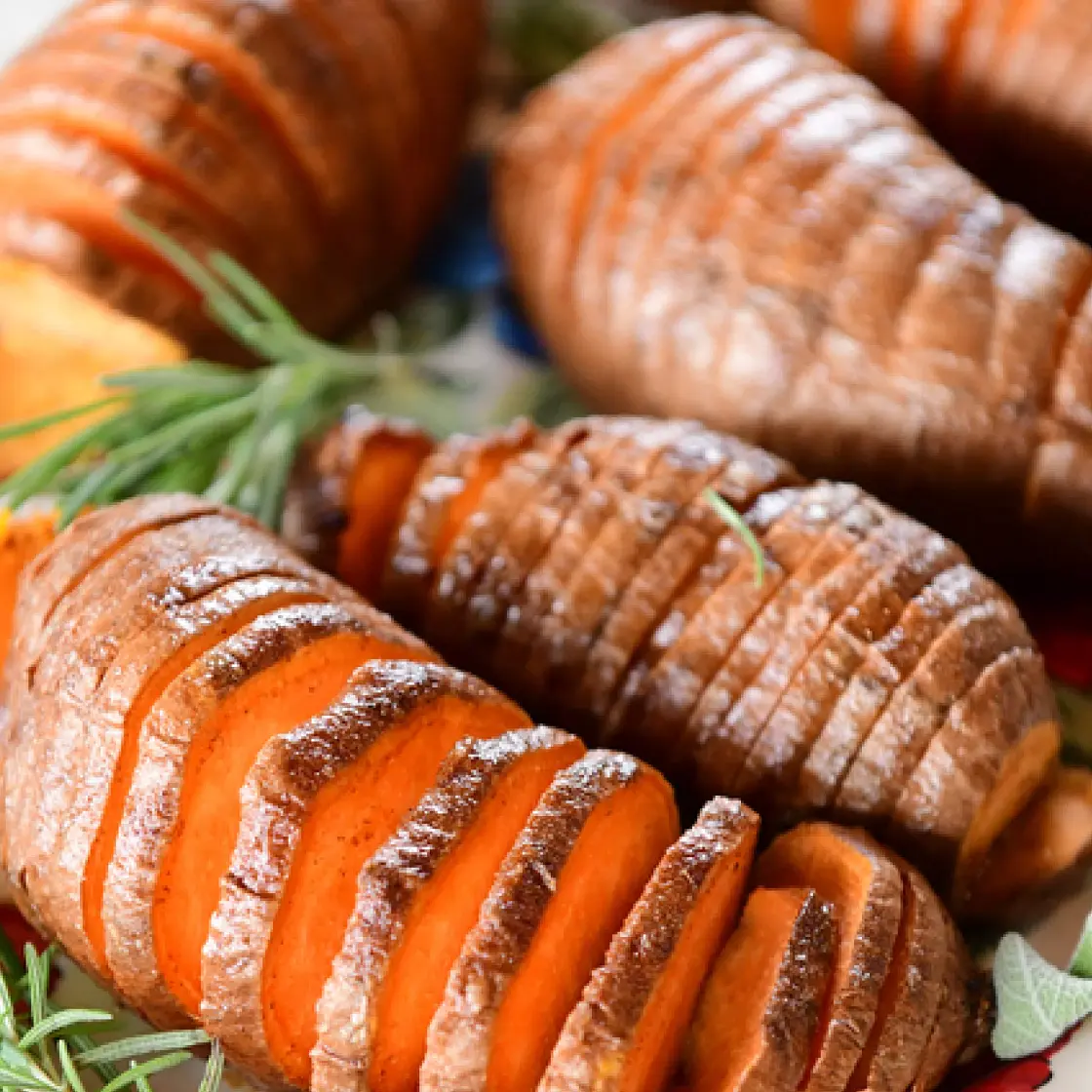 Hassleback Sweet Potatoes