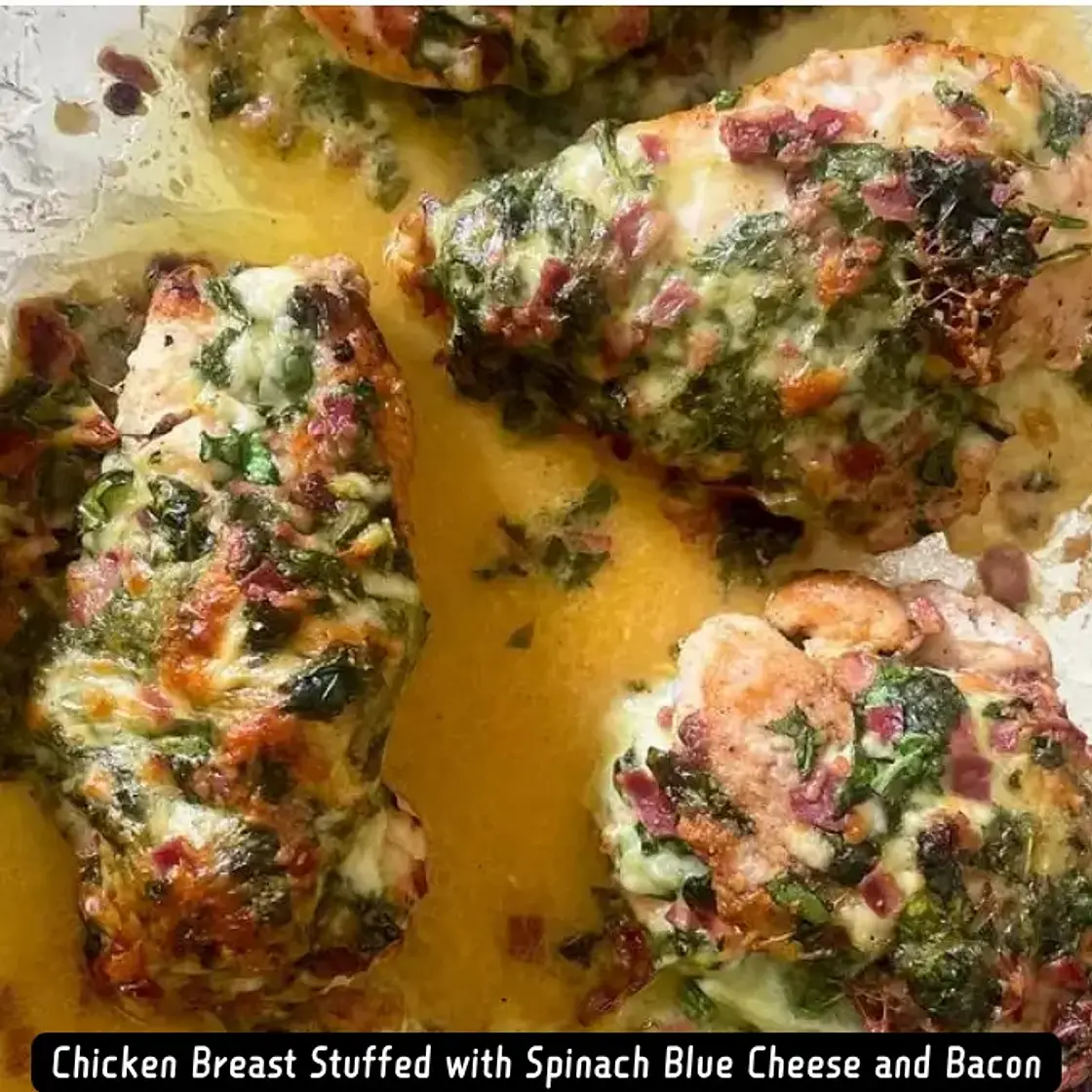 The Best Chicken Breast Stuffed with Spinach, Blue Cheese, and Bacon Recipes