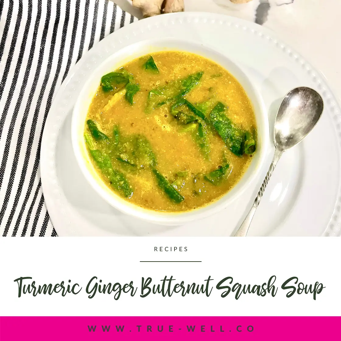 Turmeric Ginger Butternut Squash Soup