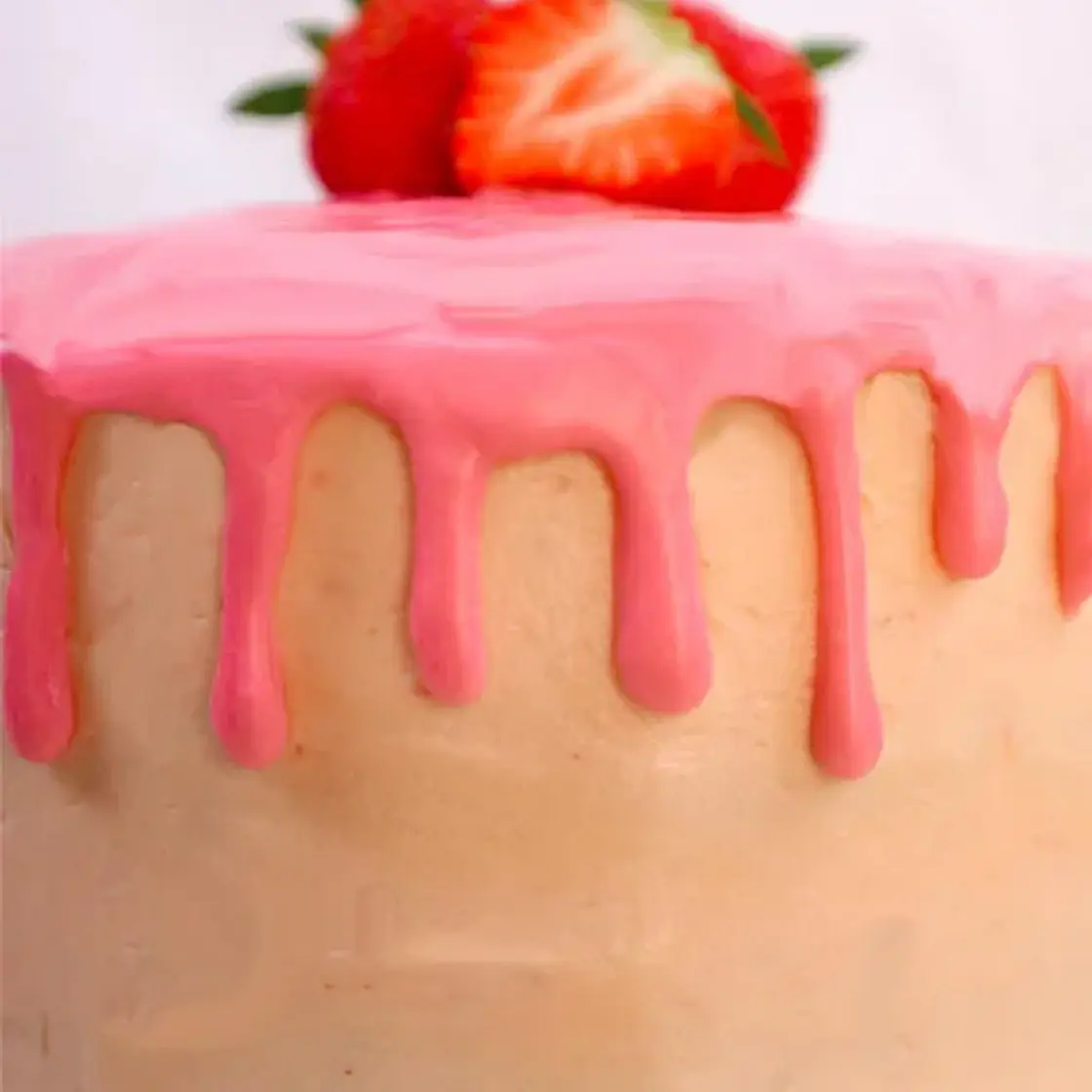 Strawberry Drip Cake