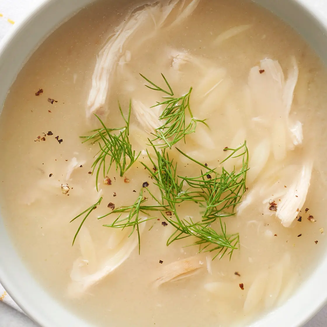 Lemon Chicken Orzo Soup