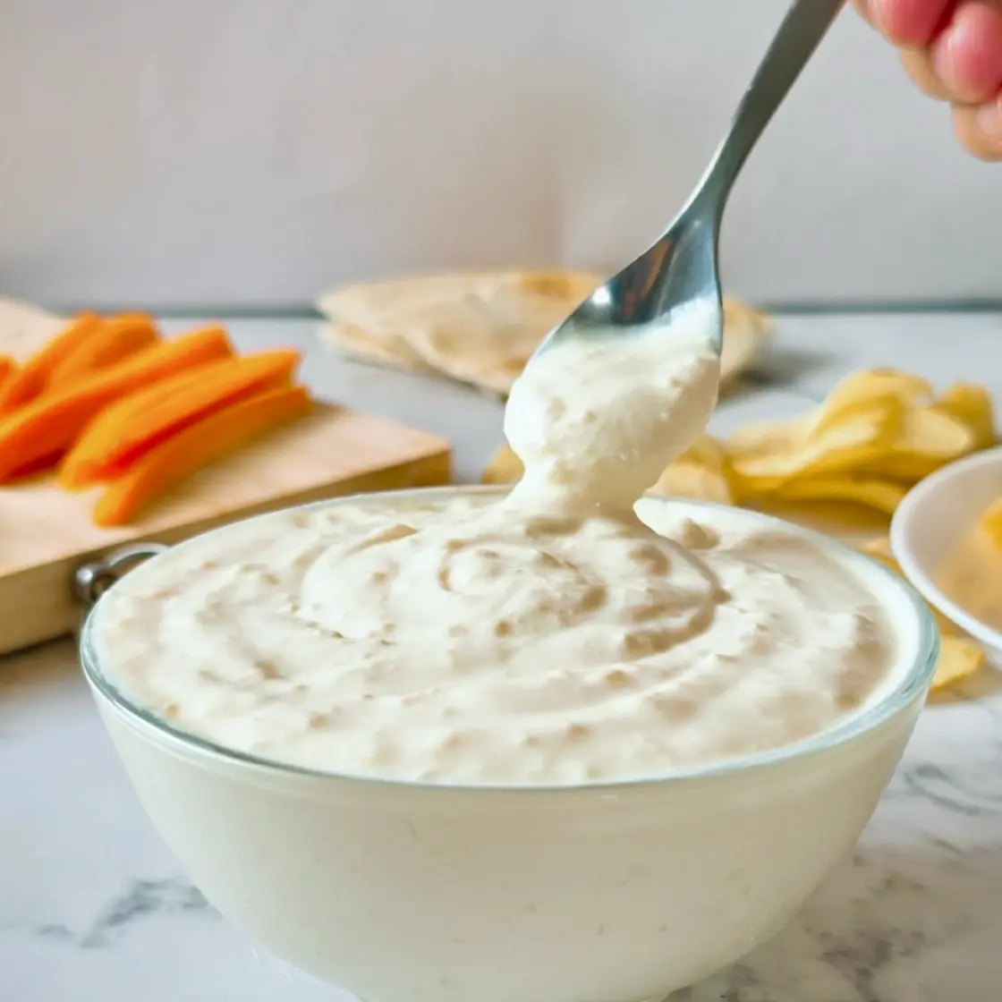 EASY Garlic Dip Recipe (Simple Creamy Dipping Sauce!)