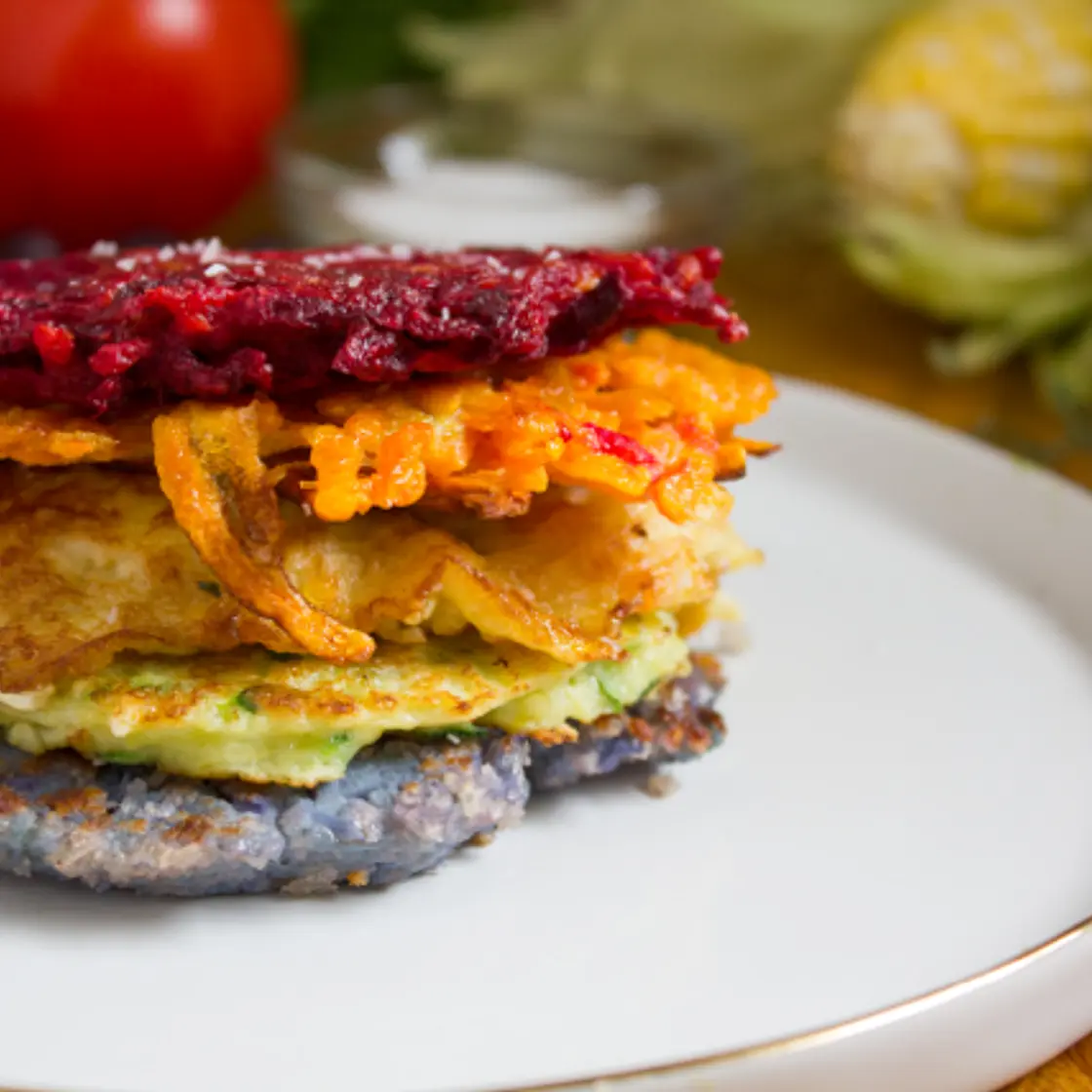 Rainbow Latkes