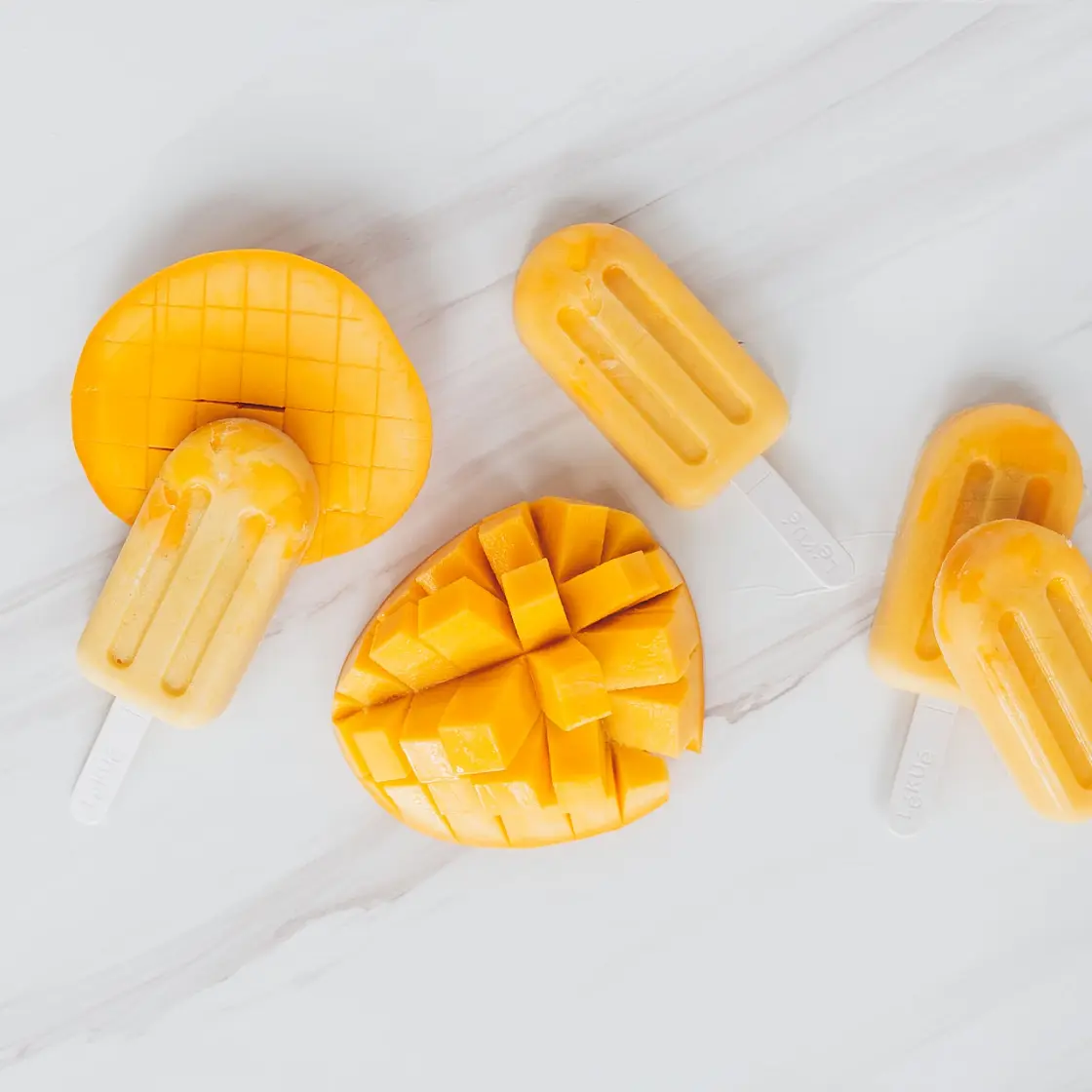 Mango Coconut Ice Cream Bars