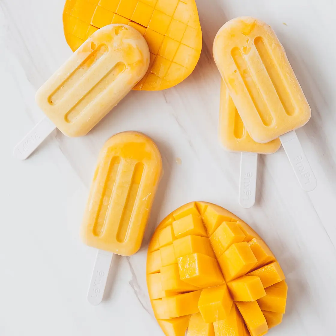 Mango Coconut Ice Cream Bars