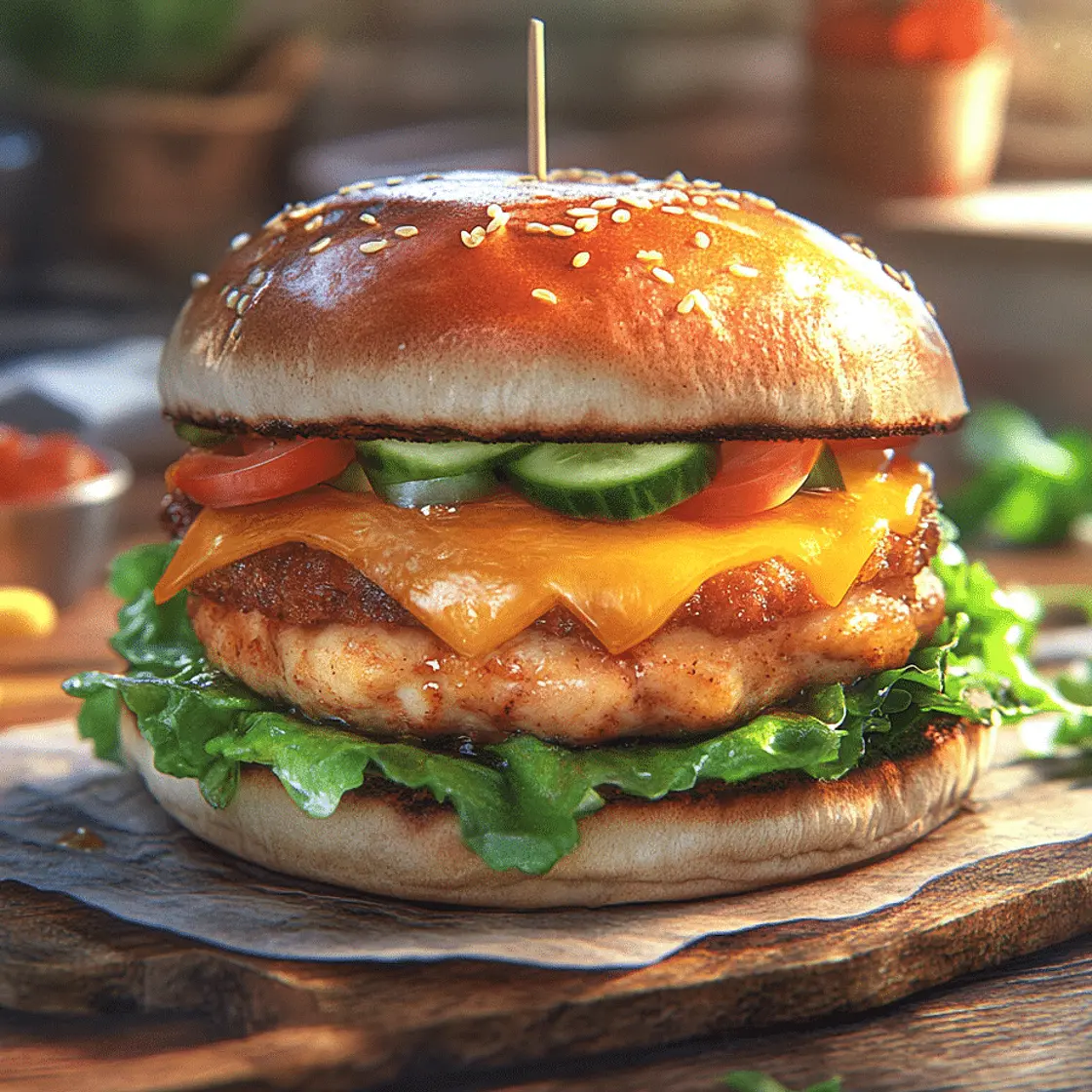 Healthy Homemade Chicken Burger