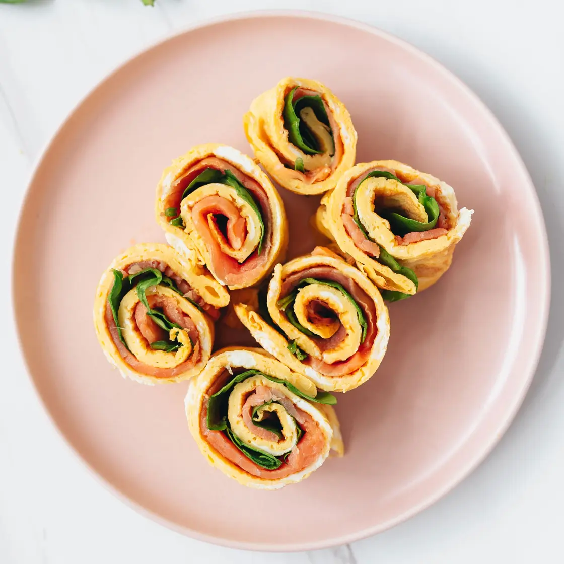 Smoked Salmon Omelet Rolls