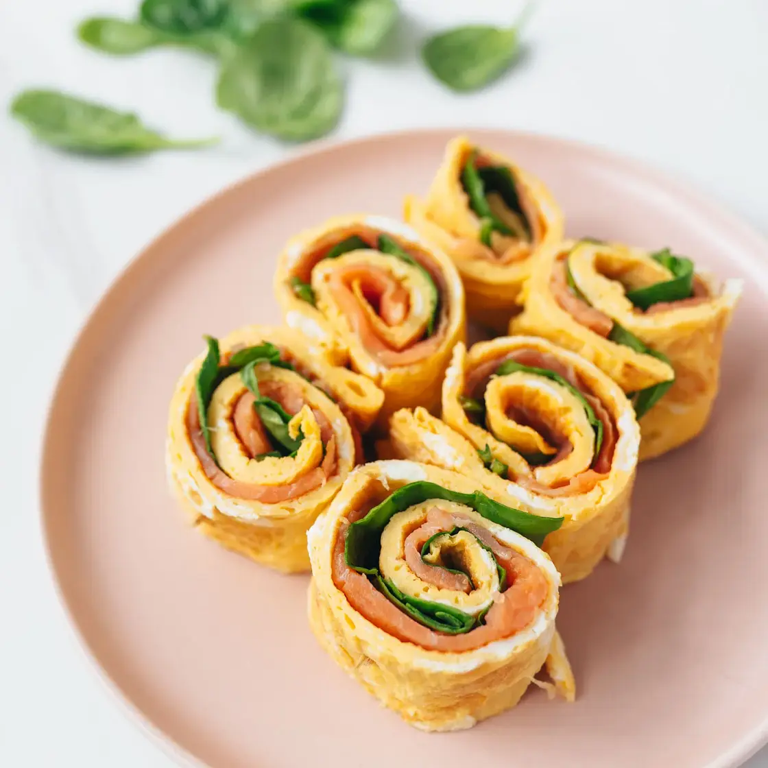 Smoked Salmon Omelet Rolls