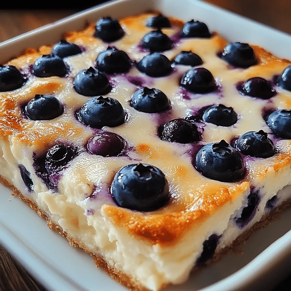 Blueberry Cottage Cheese Breakfast Bake