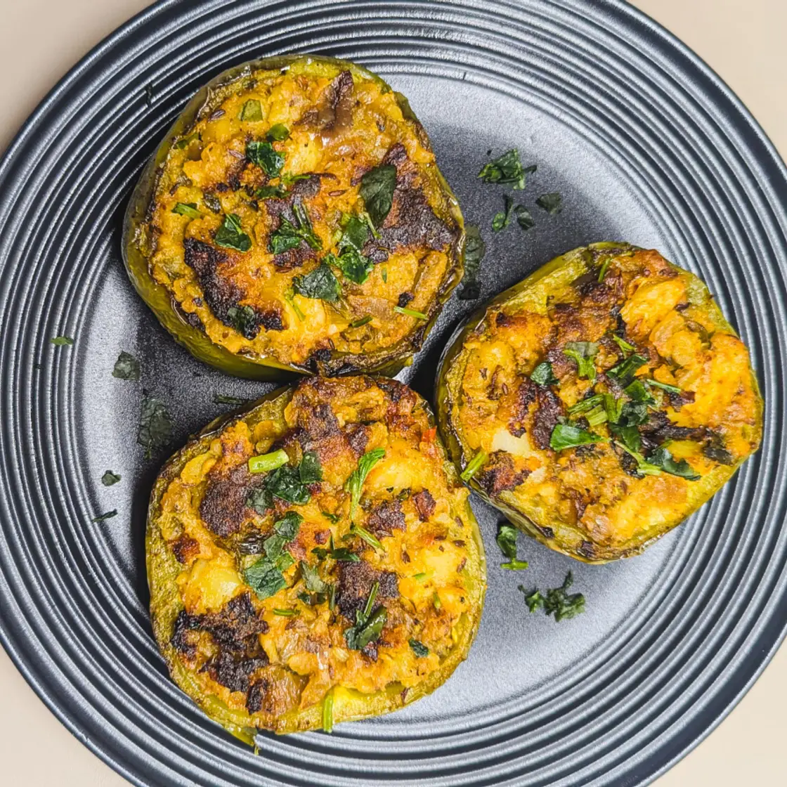 Indian-style Stuffed Sweet Peppers