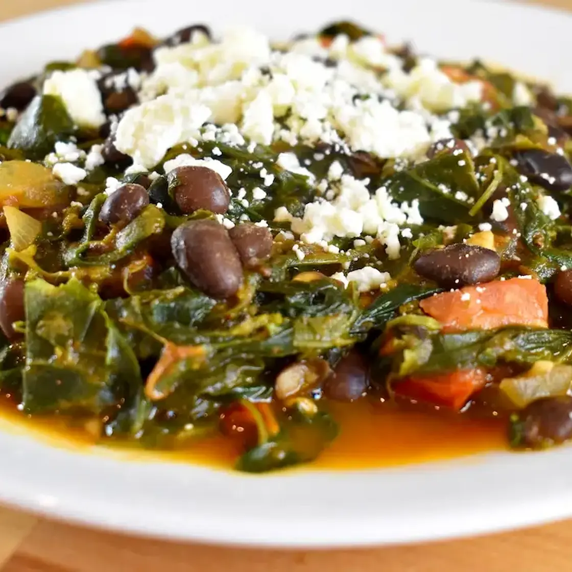 Frijoles y Quelites with Lamb’s Quarters