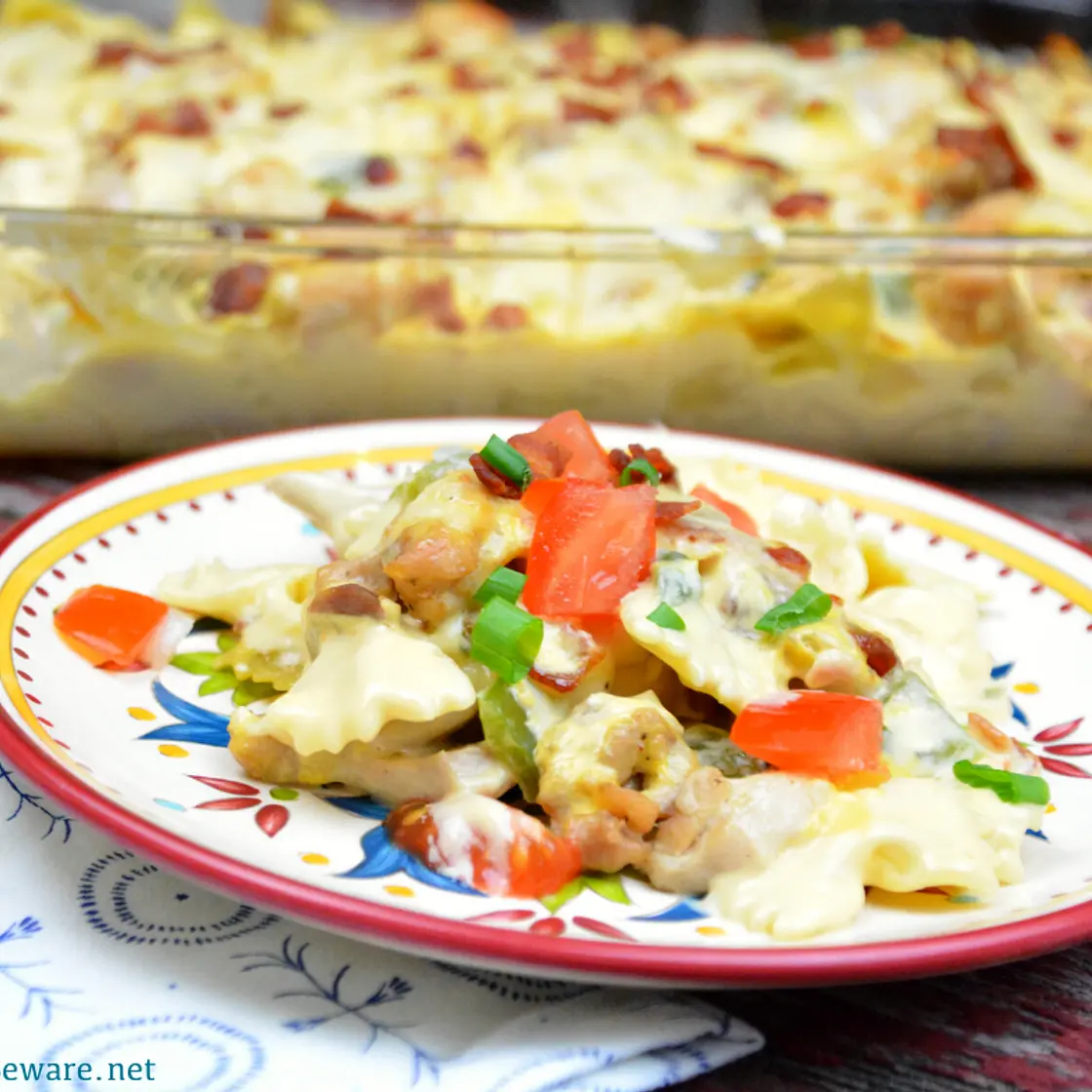 Chicken Bacon Ranch Pizza Casserole