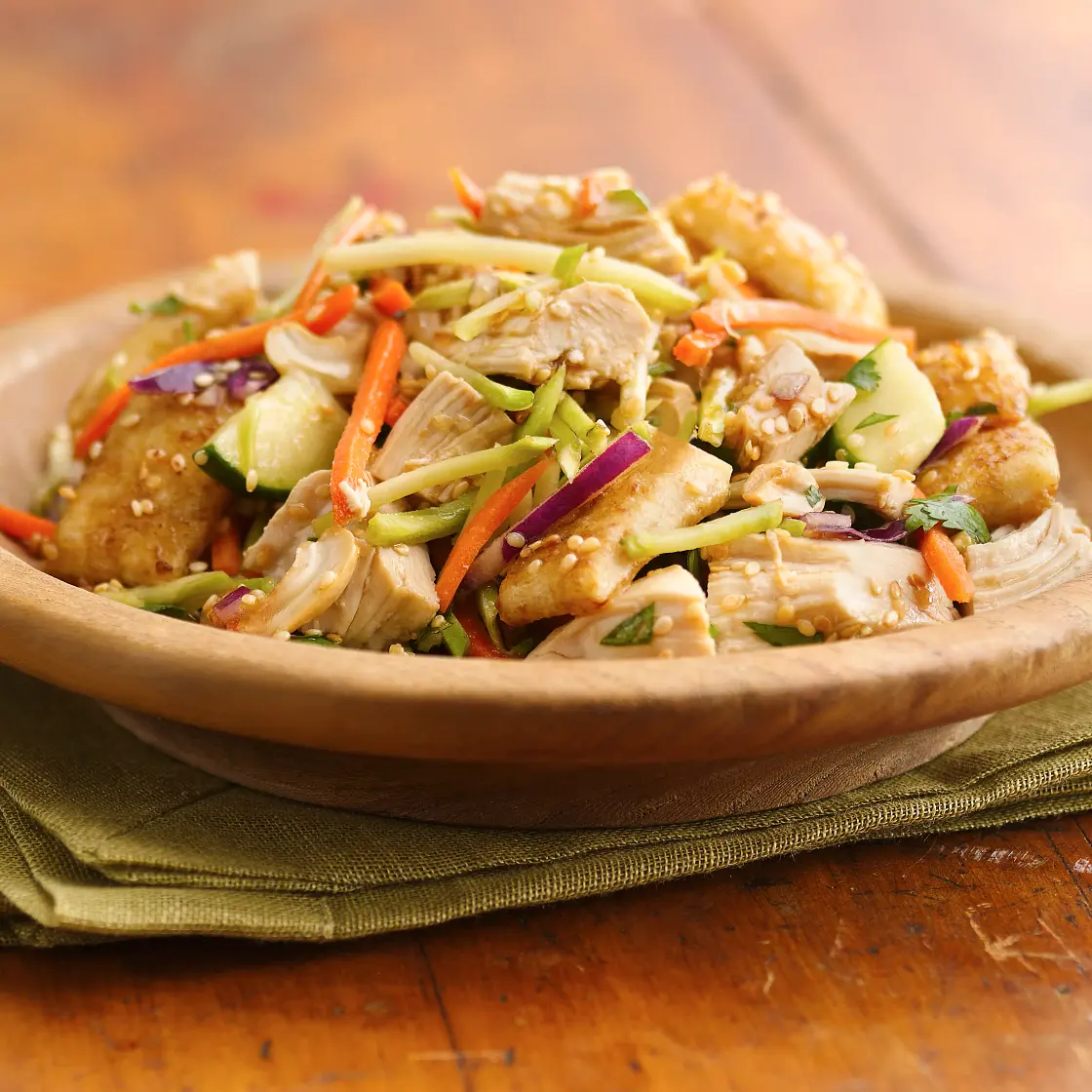 Sesame-Crouton Asian Chicken Salad