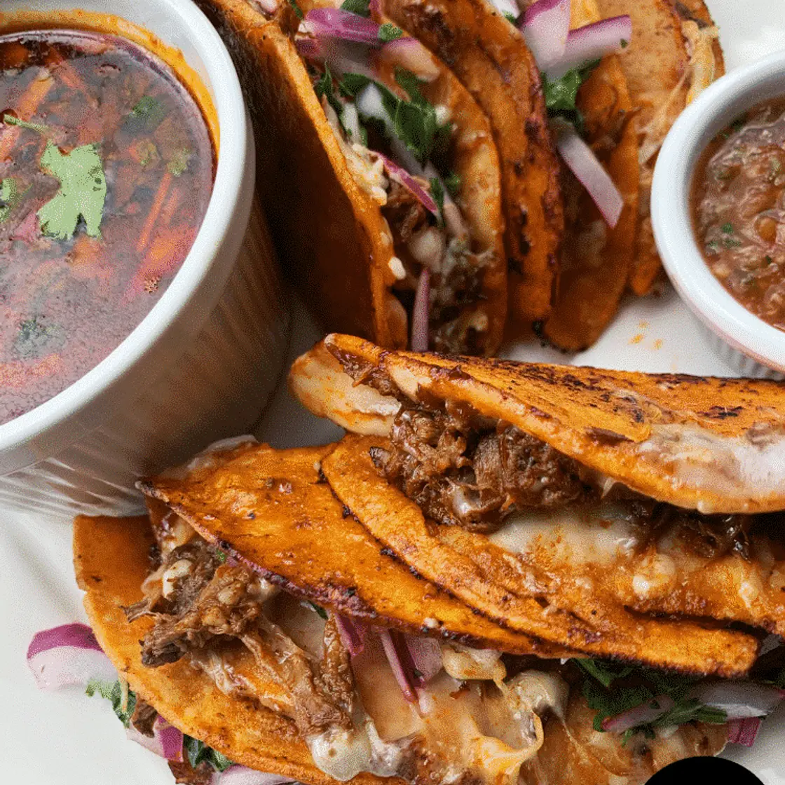 Birria Quesatacos Con Consomé