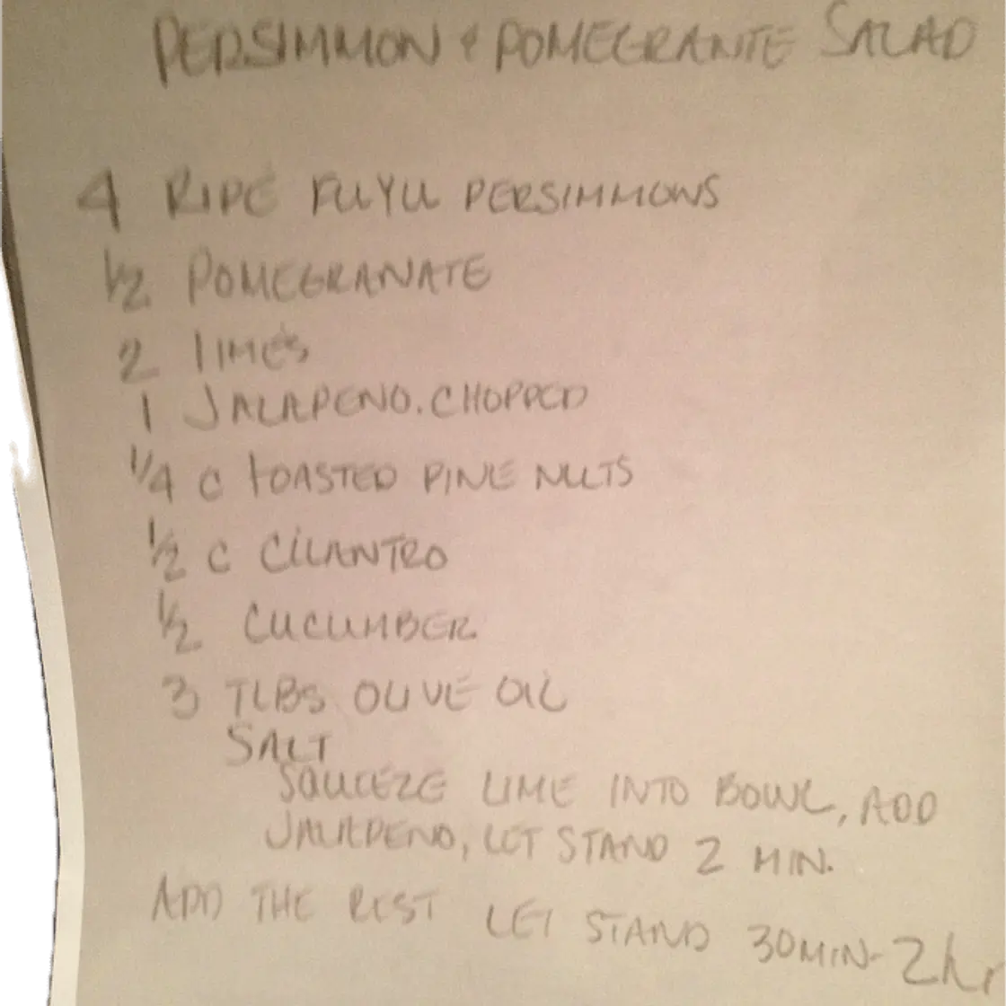 Persimmon and Pomegranate Salad