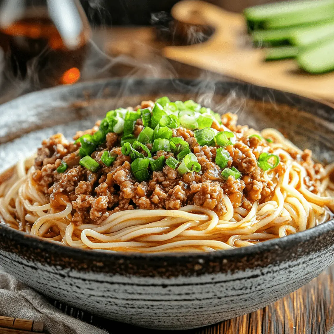 Delicious Minced Pork Tossed Noodles Recipe
