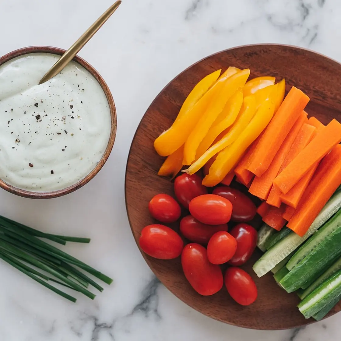 High Protein Creamy Garlic Chive Dip