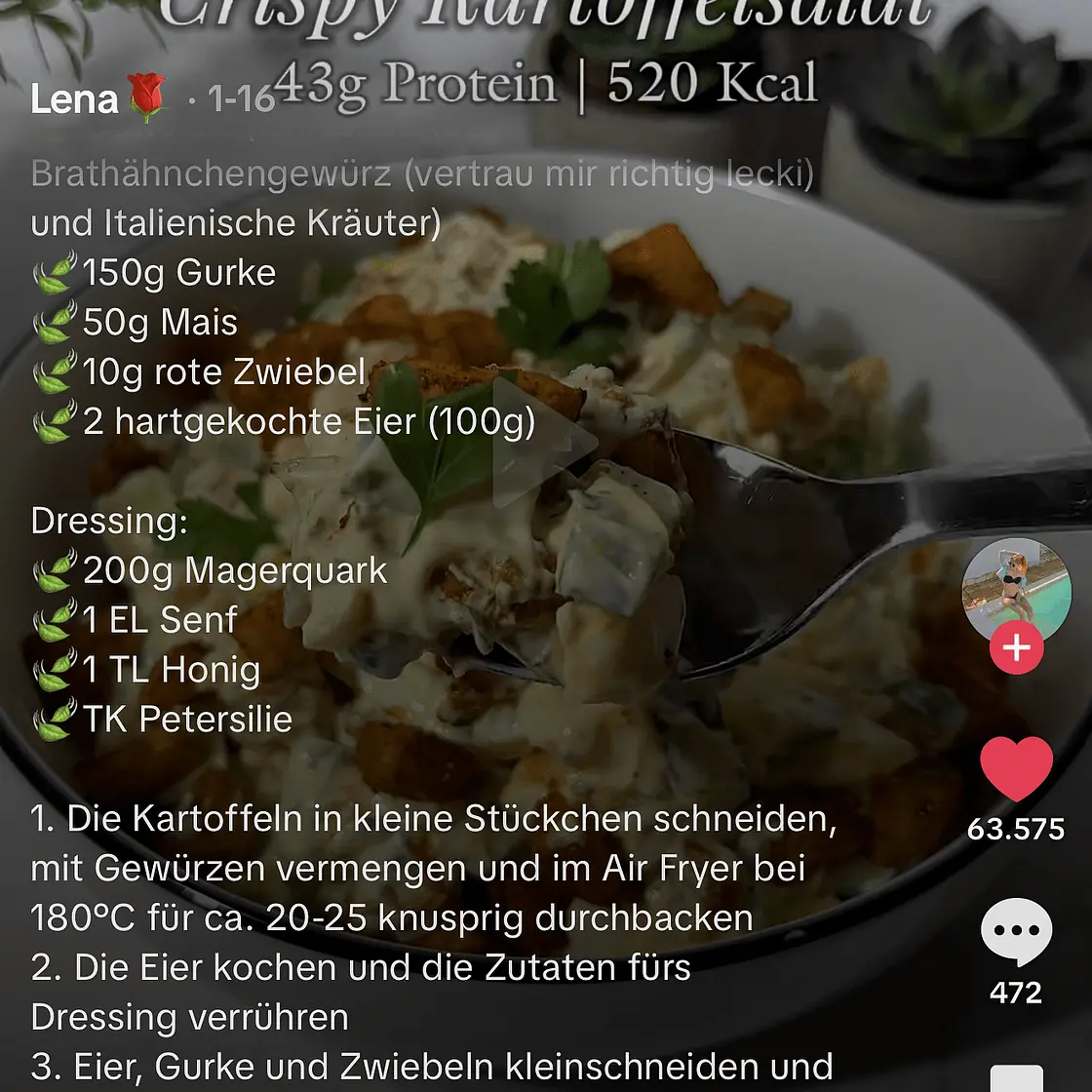 Crispy Kartoffelsalat (High Protein)