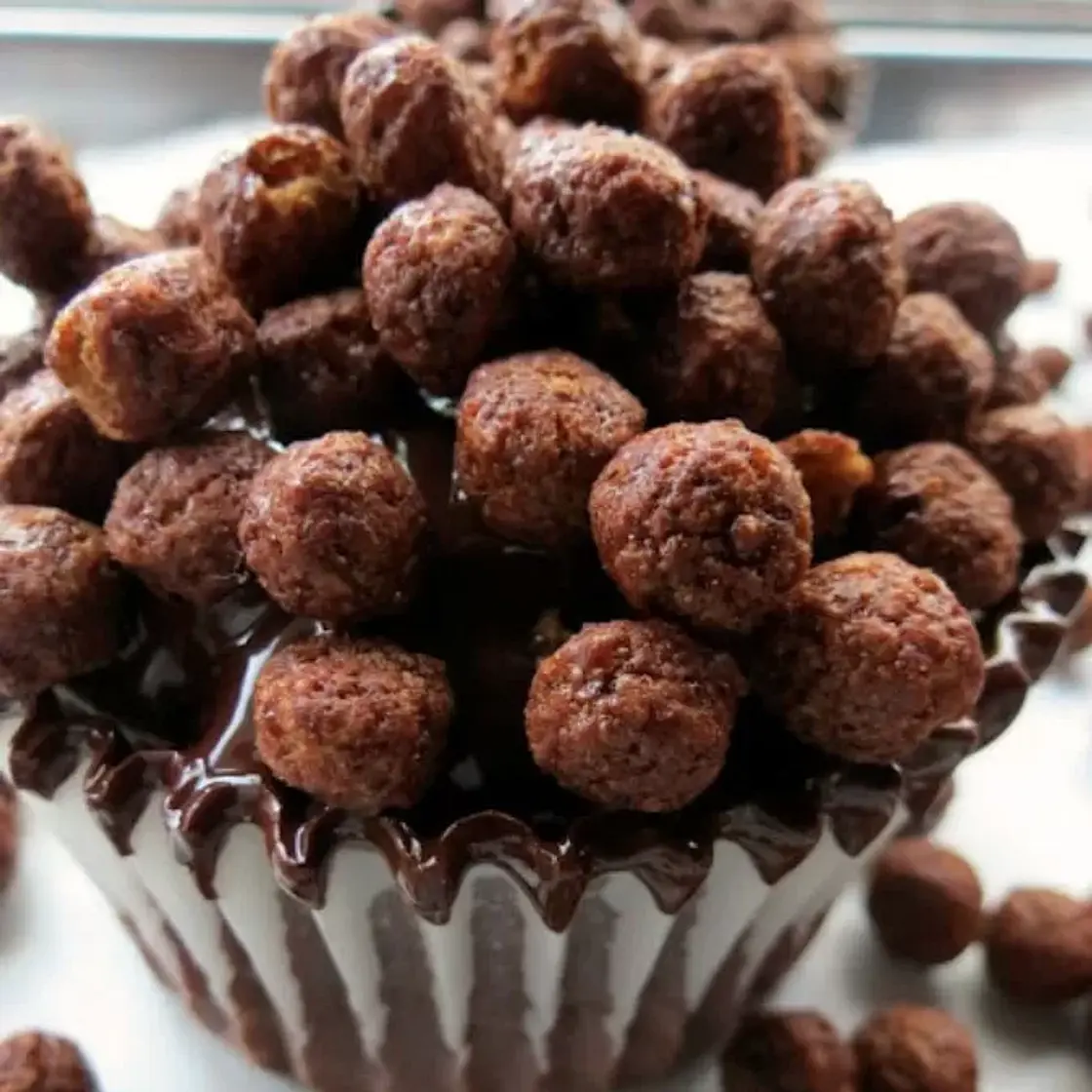 The Best Chocolate Ganache Cupcakes with Cocoa Puff Crunch: