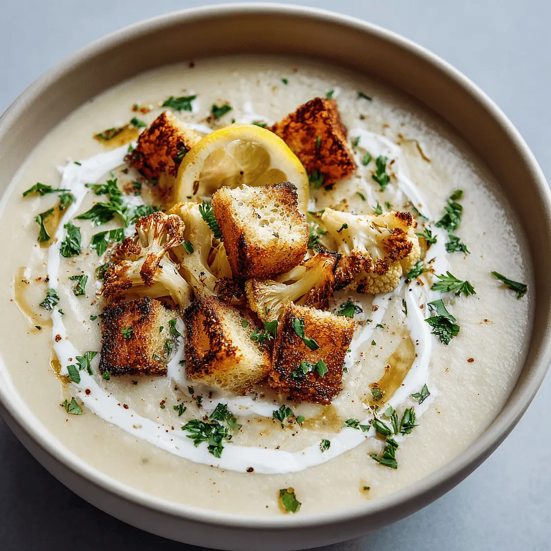 Knoblauch Blumenkohlsuppe
