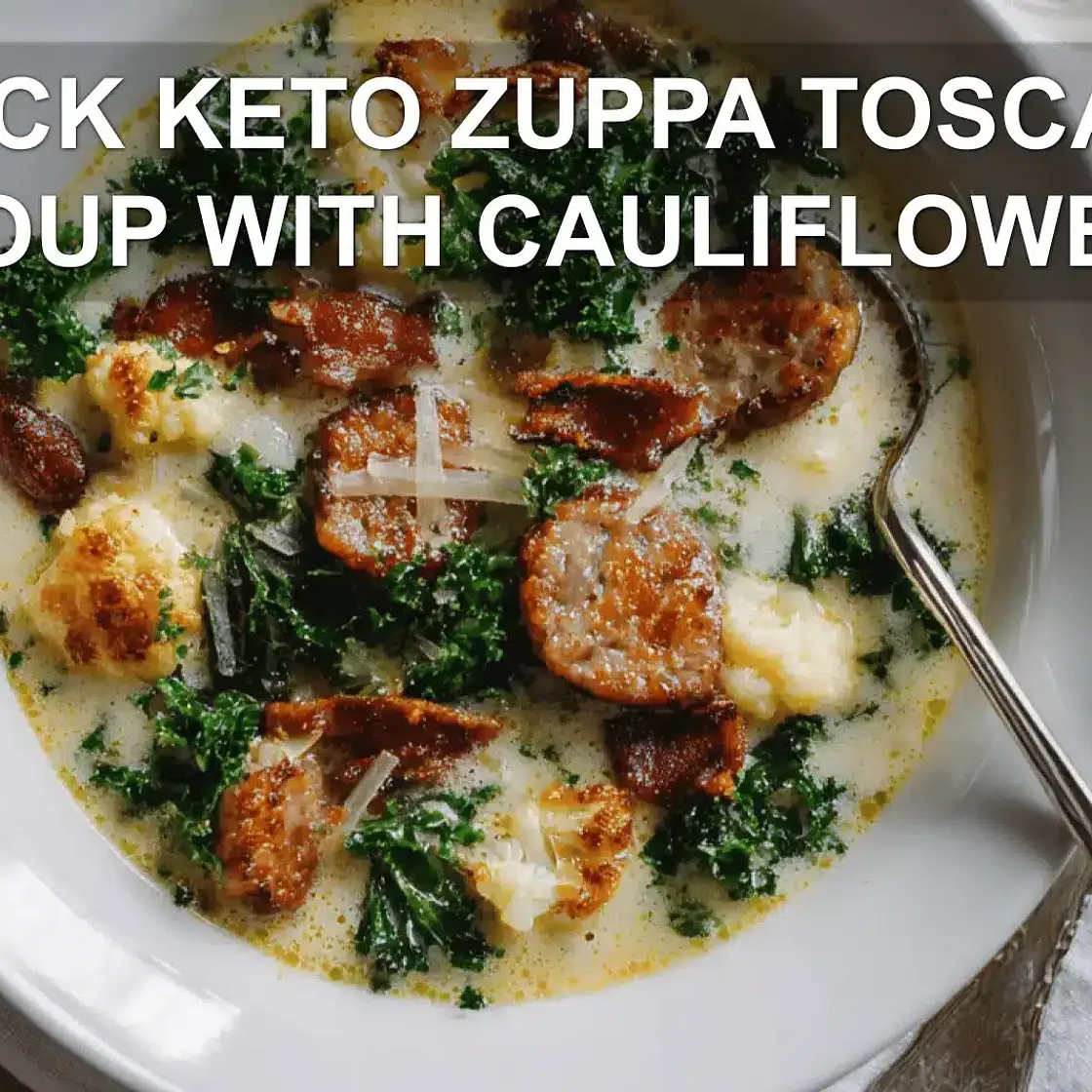 QUICK KETO ZUPPA TOSCANA SOUP WITH CAULIFLOWER