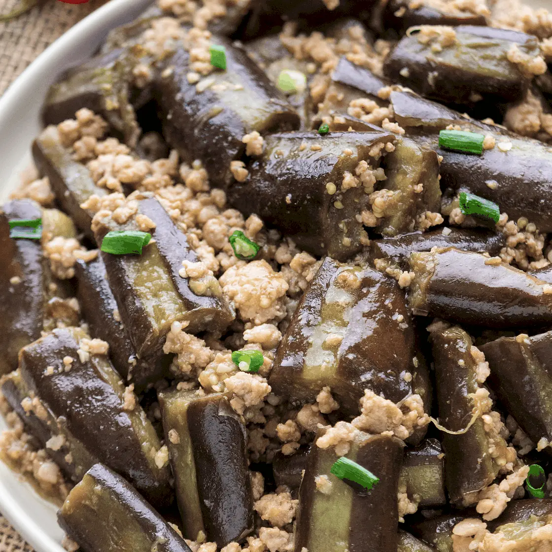 Eggplant and Pork Mince Stir Fry