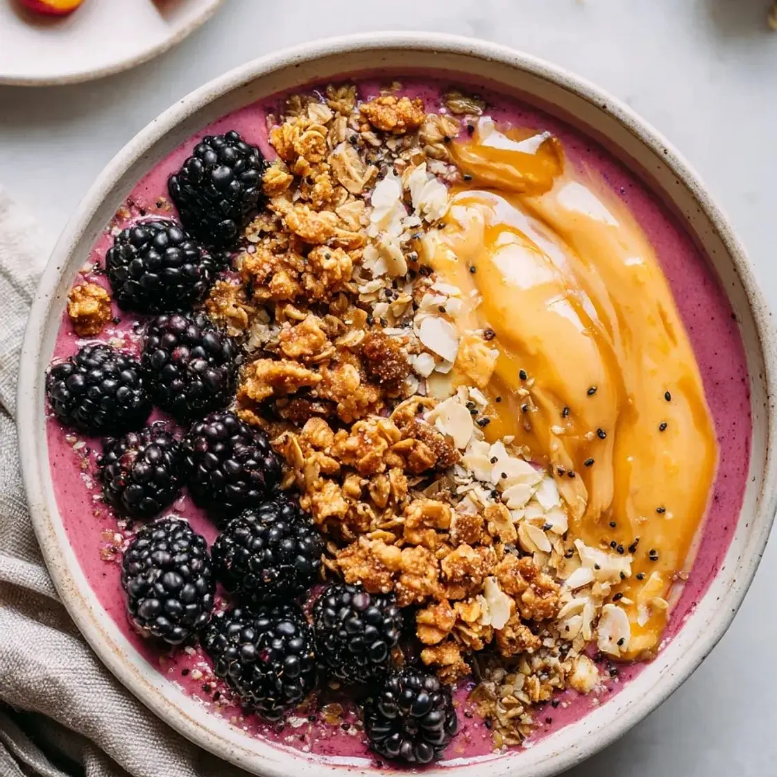 Perfect Peach Smoothie Bowls
