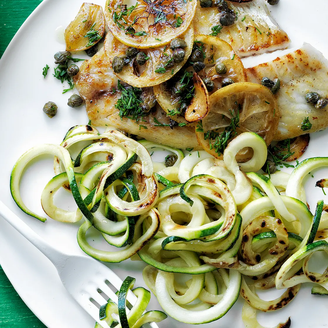 Seared Tilapia With Spiralized Zucchini