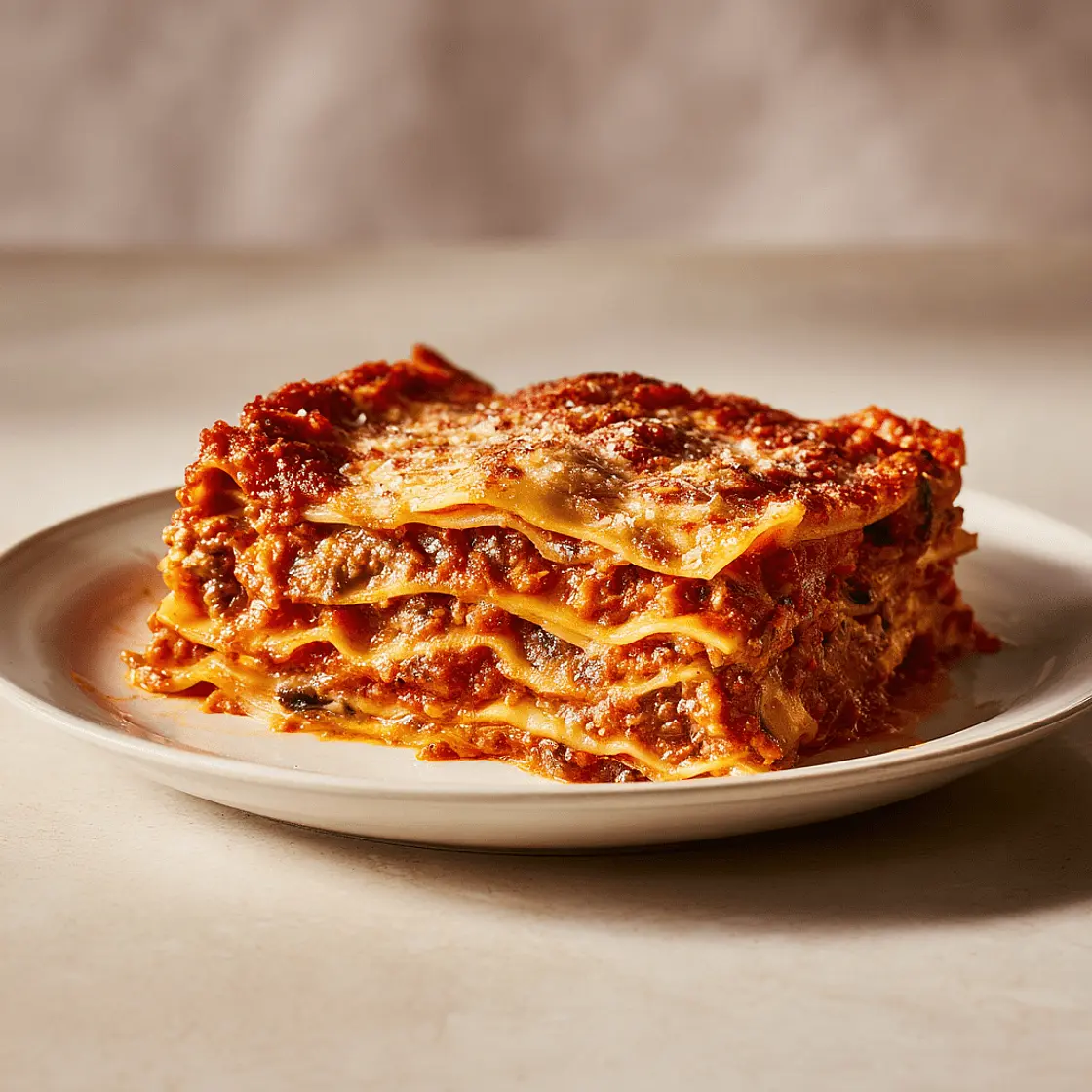 Pilzlasagne – optional mit Spinat